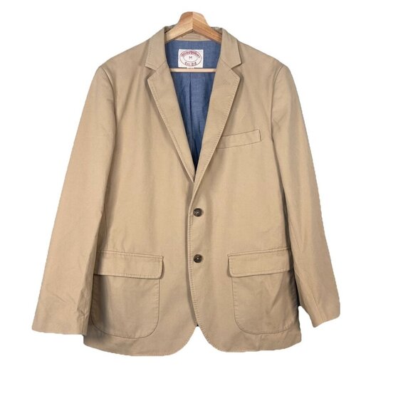 Brooks Brothers Men's $248 Khaki Casual Sport Coat Blazer NWT Jacket M Business - Picture 1 of 14